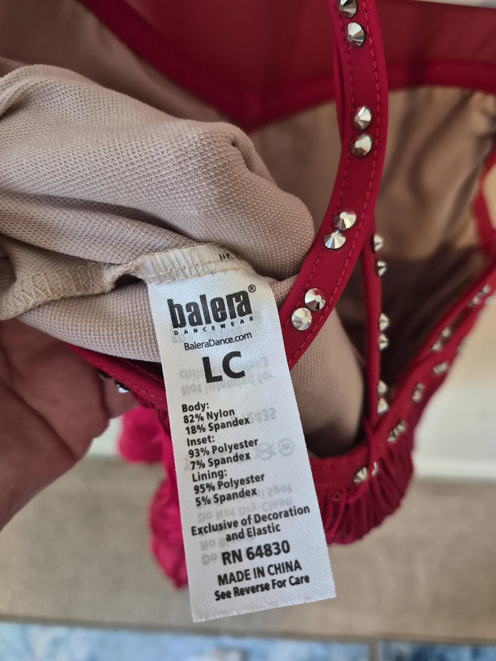 balera Red Dance Unitard